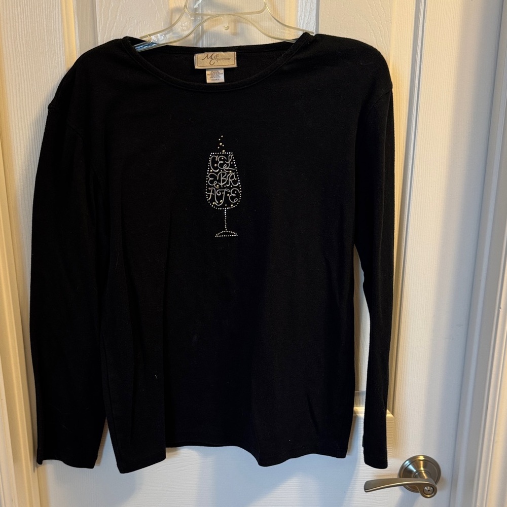 MG Sportswear Black Long Sleeve Top